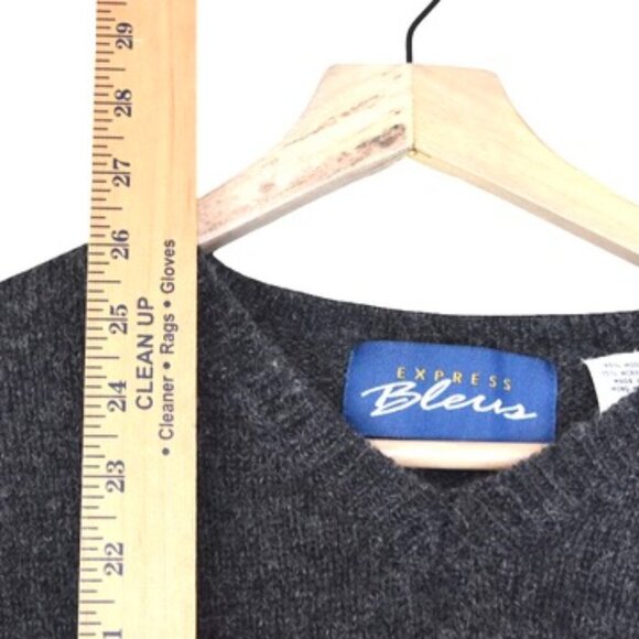 Vintage Express Sweater L From 90s 85% Wool 90s Preppy Soft Grunge Y2K Cozycore - Picture 7 of 7